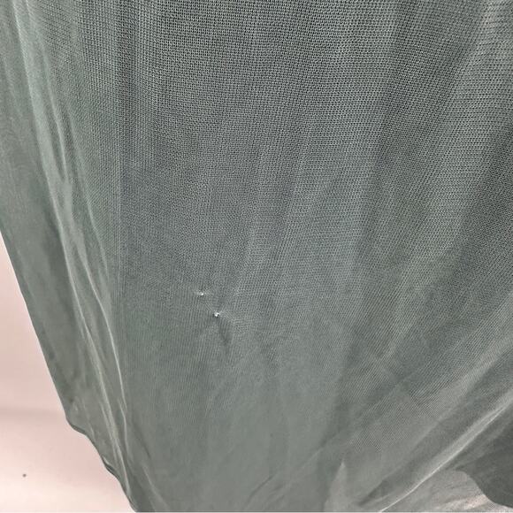 Birdy Grey Elsye Sleeveless Pleated Cut Out Mesh Bridesmaid Dress in Sea Glass - Picture 10 of 13